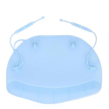 Imagem de Cuofyunl sucção acima do silicone placemat bebê silicone placemat portátil esteira de mesa com bolso de captura de alimentos para casa jardim de infância (Azul)