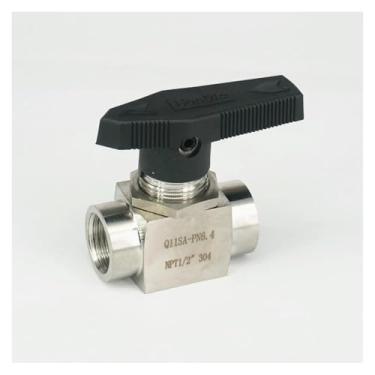 Imagem de Válvula esférica de desligamento fêmea NPT de 1/5.1 cm de aço inoxidável 304 anteparo de água e gás óleo 915 PSI