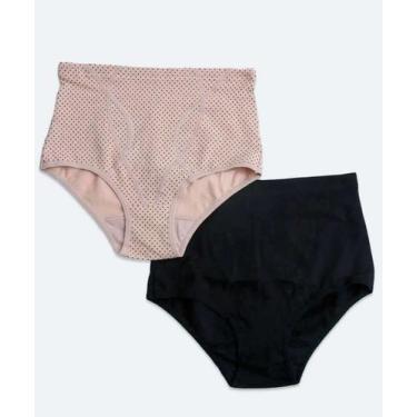 Imagem de Kit 2 Calcinhas Alta Modeladoras Love Secret-45803, M, Preto, Bege