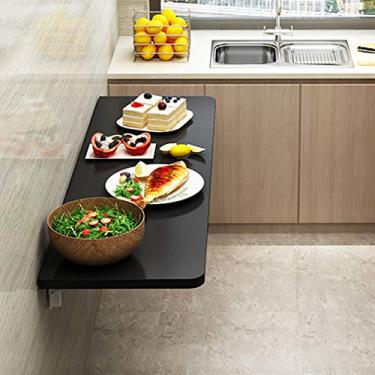 Imagem de Mesa dobrável flutuante montada na parede, mesa de computador multifuncional, bancada de trabalho, mesa de jantar, para escritório, casa, cozinha, lavanderia, 18 tamanhos, com suporte e parafusos