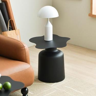 Imagem de Mesa de canto pequena mesa de centro criativa sala de estar sofá borda algumas nuvens estilo mesa de chá pequenas mesas mesa lateral (cor: preto grande) (preto grande) (preto grande)