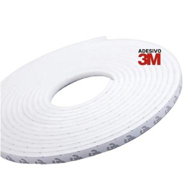 Imagem de Veda Frestas Escova 5x7mm Adesivo Porta Janela - Youtek (2 Metros, Branca)