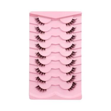 Imagem de Cílios Postiços Naturais Veltrinay Macios E Leves Com Faixa Transparen