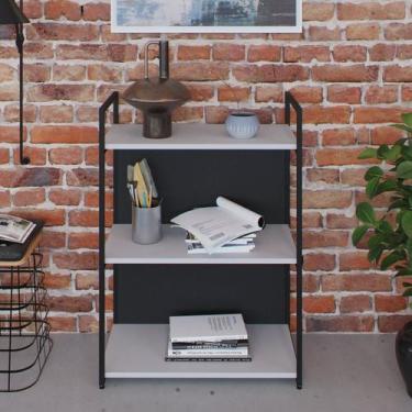 Imagem de Estante com 3 Prateleiras 84x60x33cm com Fundo Yon - Metalig