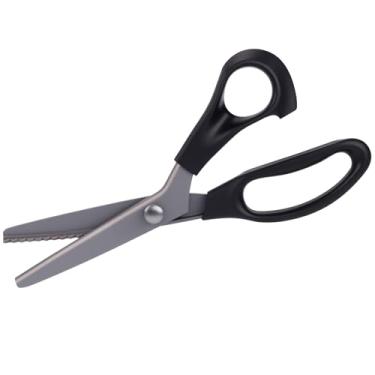 Imagem de Tesouras profissionais para tecido | Tesoura de costura resistente com borda serrilhada para evitar desgaste | Tesoura ergonômica de costura e artesanato para acabamento de couro, feltro e costura