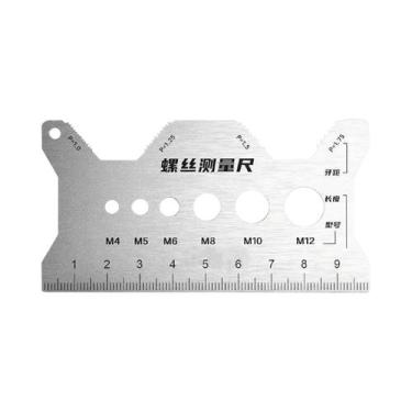 Imagem de Régua De Medição De Roscas Em Aço Inoxidável, Ferramenta De Calibrador