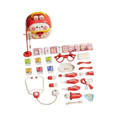 Imagem de Conjunto De Brinquedos De Médico Para Crianças Com Luz, Kit De Fantasi