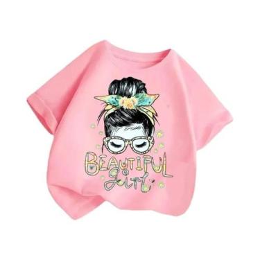 Imagem de Camisetas De Verão Para Meninas 2025, Manga Curta, 100% Algodão, Roupa