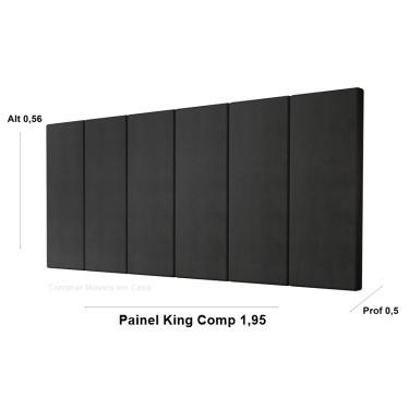 Imagem de Painel Cabeceira Box Lorena King 1,95 Million Cores - Comprar Moveis em Casa