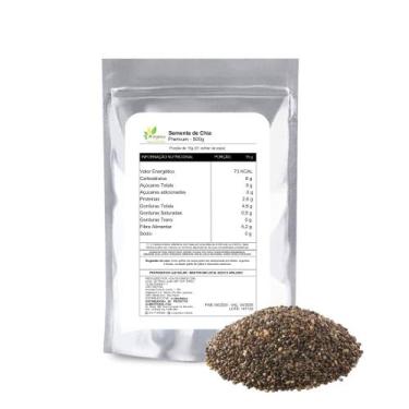 Imagem de Semente de Chia Premium 500g Rico em Omega 3 e Fibras - Orgânica
