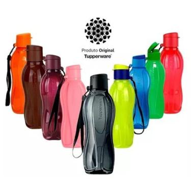 Imagem de Kit 3 Garrafas Tupperware 500ml C/cordinha - Cores Variadas