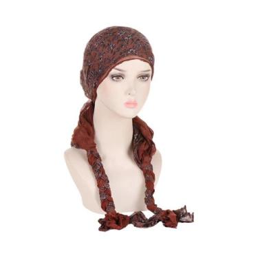 Imagem de Turbante Hijab Feminino Pré-Amarrado Com Cauda Longa, Lenço De Cabeça 