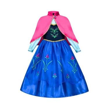 Imagem de Fantasia Infantil Elsa Anna Frozen Princesa Para Halloween 2026 - Traj