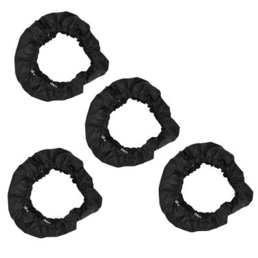 Imagem de TOPINCN Capa de Roda para Carrinho de bebê, Protetor de Cadeira de Rodas Com Design Lavável à Mão, para Viagens Ao Ar Livre e Proteção de Piso Interno (Tampa de roda pequena (pacote com 4))