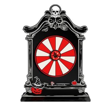 Imagem de Jogo de roda de prêmio de Halloween Spinner - Jogo de festa giratório de acrílico | Suprimentos de mesa decoração interativa para o Dia de Ação de Graças, reuniões de família, atividades em sala de