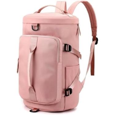 Imagem de Bolsa esportiva, mochila, bolsa transversal, ideal para treino, futebol, academia e à prova d'água. (rosa)