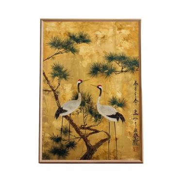 Imagem de Pôster De Arte Em Tela Estilo Asiático Com Tigre Japonês, Peixe Koi, S