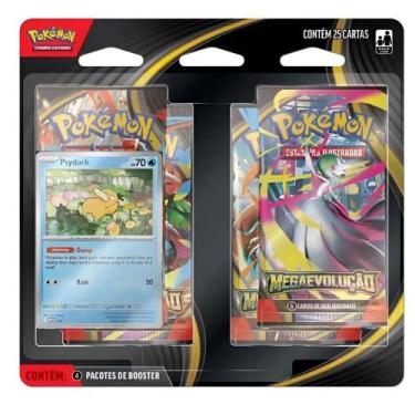 Imagem de Cartas Pokémon Mega Evolução com 25 Cards - Copag - - Psyduck