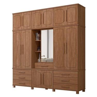 Imagem de Guarda Roupa Casal Londres Capelinha Jatobá - Santos Andirá