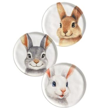 Imagem de Conjunto De Pratos De Sobremesa 06 Peças Páscoa Bio Sorrisos Porto Brasil