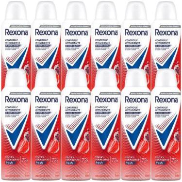 Imagem de Kit Desodorante Aerosol Rexona Frutas Vermelhas 150ml - 12 Unidades