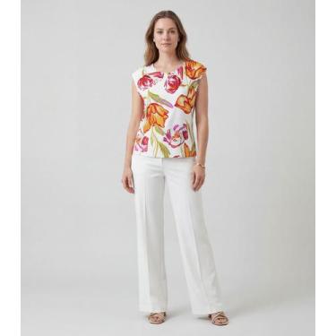 Imagem de Blusa Feminina Ampla Liganete Infinita Cor Bege, Plus G1, Bege