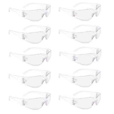 Imagem de 10 Oculos Segurança Proteção Leopardo Incolor Kalipso