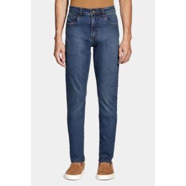 Imagem de Calça Aramis Jeans Slim Intense Acetinada Azul Escuro-Masculino