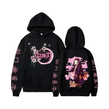 Imagem de Moletom Feminino plus Size Harajuku Demon Slayer Nezuko Com Estampa Gr