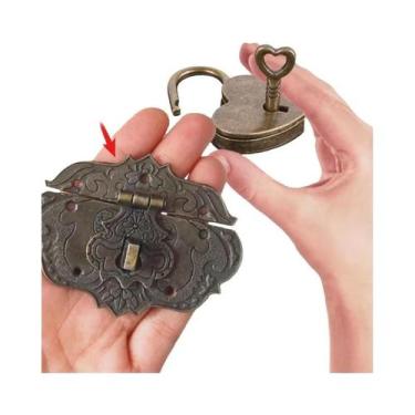 Imagem de Fecho De Latão Antigo Para Caixa De Madeira, Gancho Vintage Para Joias