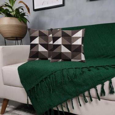 Imagem de Kit Manta Para Sofá + 2 Capas De Almofada Com. Zíper Cor:10 - Genérico