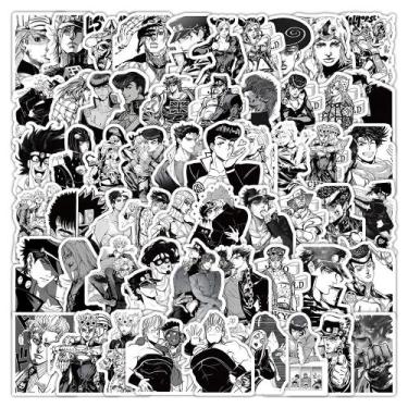 Imagem de Adesivos JoJos Bizarres Adventures em preto e branco, 60 unidades - Yi