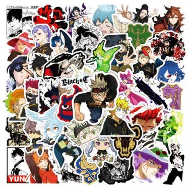 Imagem de Adesivos pretos, trevos, vinil impermeável, anime, 50 unidades - yiwei