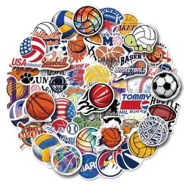 Imagem de Pacote de adesivos Basketball Ball Sports Anime Waterproof x50 - Yiwei