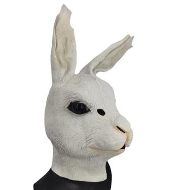 Imagem de Máscara White Rabbit Halloween Cosplay Prop Party Face Full Face - yiw