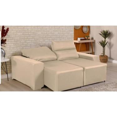 Imagem de Kit Capa de Sofá Retrátil 2 Lugares Lira com 2 Almofadas Estampadas Ma