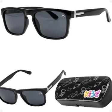 Imagem de oculos sol infantil vintage criança protecao uv preto case menino qual