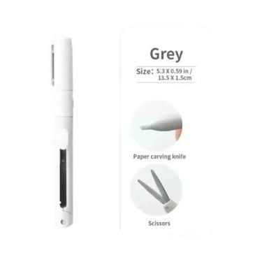 Imagem de Tesoura Portátil Mini Multifuncional 2 Em 1, Cortador De Papel E Faca 