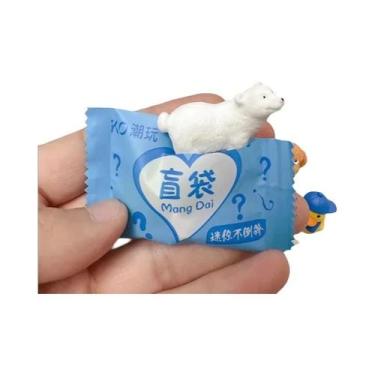 Imagem de Brinquedo Miniatura De Animais Kawaii Em Saco Surpresa: Urso E Porco  