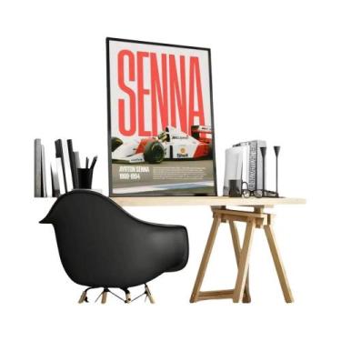 Imagem de Pôster De Caligrafia Ayrton Senna Em Lona, Sem Rugas, Impermeável, Dec