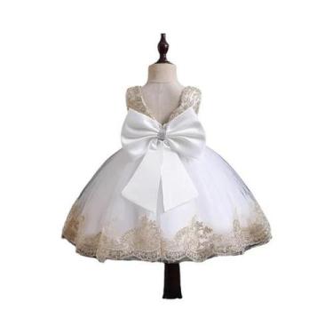 Imagem de Vestido De Princesa Bordado Com Laço Para Meninas, Vestido De Festa Co