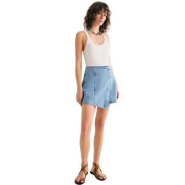 Imagem de Shorts Saia Hering Jeans Cintura Média-Feminino