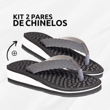 Imagem de Kit 2 Pares Chinelos Ortopédicos Massageador Para Esporão - Deidara, 3