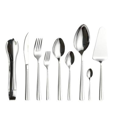 Imagem de Faqueiro Fracalanza Catena em Aço Inox 75 Peças para 12 Pessoas com Acessórios de Servir