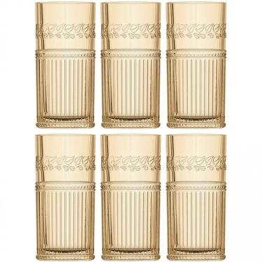 Imagem de Conjunto De Copos Altos L`hermitage Republic 360 Ml 6 Peças Ambar