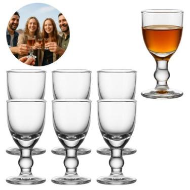 Imagem de 6 Mini Taças Copo Dose De Vidro Shot Licor Drink Bar 11ml - Freecom