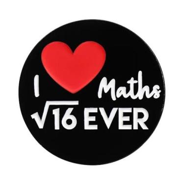 Imagem de Broches E Pins De Esmalte Fofos Com Desenhos De Fórmulas Matemáticas, 