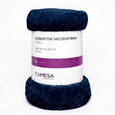 Imagem de Cobertor de Casal Manta em Microfibra Antialérgico 1,8x2,2m Camesa, Az