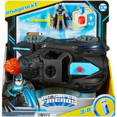 Imagem de Veículo de Brinquedo Imaginext Batman Batmóvel Battech HGX96 com Luzes e Sons e Design Robusto Mattel