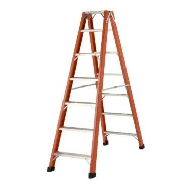 Imagem de Escada Tesoura Profissional Fibra de Vidro e Alumínio 07 Degraus 1,92m